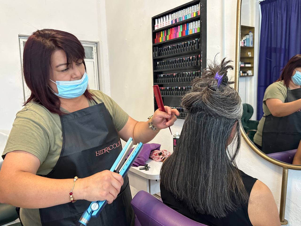 Aplicación y cuidado profesional del cabello